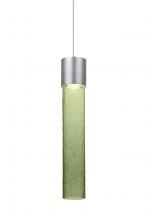 Besa Lighting 1XT-WAND12MS-LED-SN - Besa, Wanda 12 Cord Pendant, Moss Bubble, Satin Nickel Finish, 1x3W LED