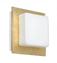 Besa Lighting 1WS-7735GF-CR - Besa Wall Alex Chrome Opal/Gold Foil 1x50W G9
