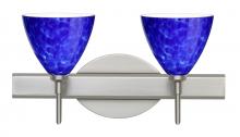 Besa Lighting 2SW-177986-SN - Besa Wall Mia Satin Nickel Blue Cloud 2x40W G9