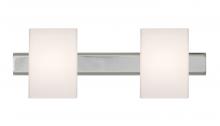 Besa Lighting 2SW-TITO07-LED-CR - Besa, Tito Vanity, Opal Matte, Chrome Finish, 2x5W LED