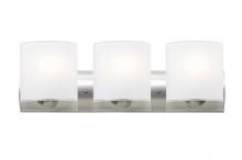 Besa Lighting 3WZ-CELTICCL-LED-SN - Besa, Celtic Vanity, Opal Glossy/Clear, Satin Nickel Finish, 3x9W LED