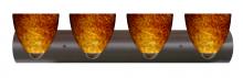 Besa Lighting 4WZ-757218-LED-BR - Besa Wall Sasha Bronze Amber Cloud 4x9W LED