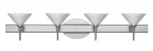 Besa Lighting 4SW-117607-SN - Besa Wall Kona Satin Nickel White 4x40W G9