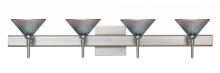 Besa Lighting 4SW-117691-SN-SQ - Besa Wall With SQ Canopy Kona Satin Nickel Bi-Color 4x40W G9