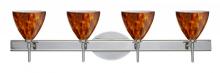 Besa Lighting 4SW-177918-CR - Besa Wall Mia Chrome Amber Cloud 4x40W G9