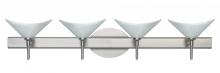 Besa Lighting 4SW-191352-SN - Besa Wall Hoppi Satin Nickel Marble 4x40W G9