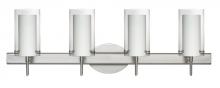 Besa Lighting 4SW-C44007-SN - Besa Pahu 4 Wall 4SW Clear/Opal Satin Nickel 4x40W G9