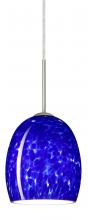 Besa Lighting J-169786-SN - Besa Lucia Pendant For Multiport Canopy Satin Nickel Blue Cloud 1x75W Medium Base