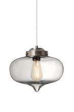 Besa Lighting J-MIRACL-EDIL-SN - Besa Mira Pendant For Multiport Canopy Satin Nickel Clear 1x4W LED Filament