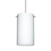 Besa Lighting RXP-440407-SN-277-DIM010 - Besa Stilo 7 Pendant Satin Nickel Opal Matte 1x50W Halogen, 277V, 0-10V Dimming