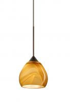 Besa Lighting X-5605HN-BR - Besa Pendant For Multiport Canopy Tay Tay Bronze Honey 1x50W Halogen