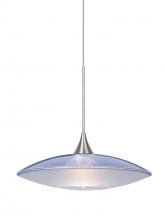 Besa Lighting X-6294BL-SN - Besa Pendant For Multiport Canopy Spazio Satin Nickel Blue/Frost 1x50W Halogen