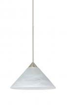 Besa Lighting XP-117652-SN - Besa Pendant Kona Satin Nickel Marble 1x50W Halogen