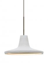 Besa Lighting XP-MODUSWH-LED-BR - Besa Modus Cord Pendant, White, Bronze Finish, 1x9W LED