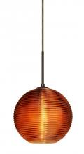 Besa Lighting J-461682-BR - Besa Kristall 8 Pendant For Multiport Canopy Bronze Amber 1x75W Medium Base