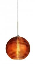 Besa Lighting 1JT-461682-SN - Besa Kristall 8 Pendant Satin Nickel Amber 1x75W Medium Base