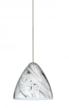 Besa Lighting 1XP-1779MG-SN - Besa Pendant Mia Satin Nickel Marble Grigio 1x50W Halogen