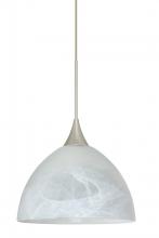 Besa Lighting 1XC-467952-LED-SN - BESA PENDANT BRELLA SATIN NICKEL MARBLE 1X6W LED