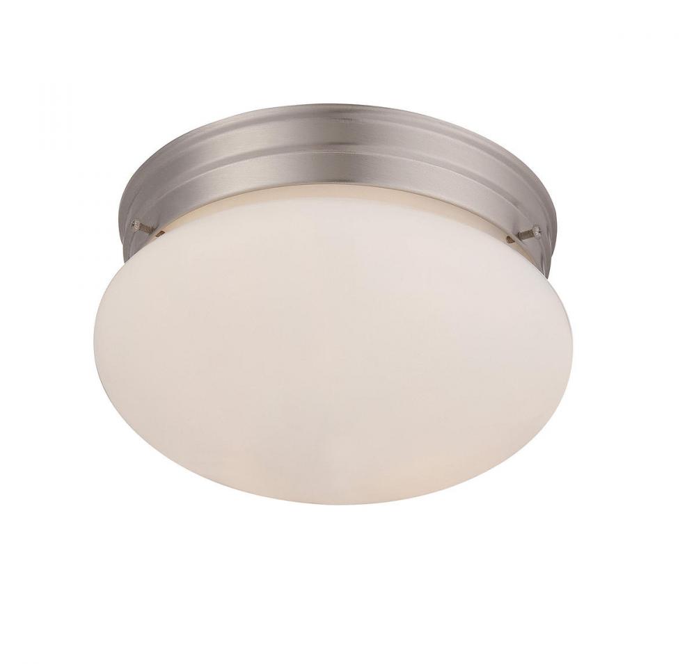 2-Light Ceiling Light in Satin Nickel