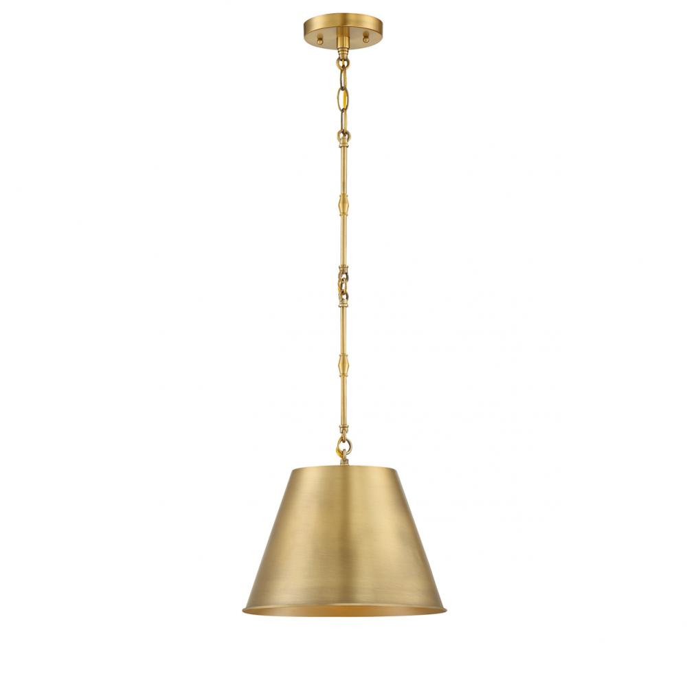 Alden 1-Light Pendant in Warm Brass