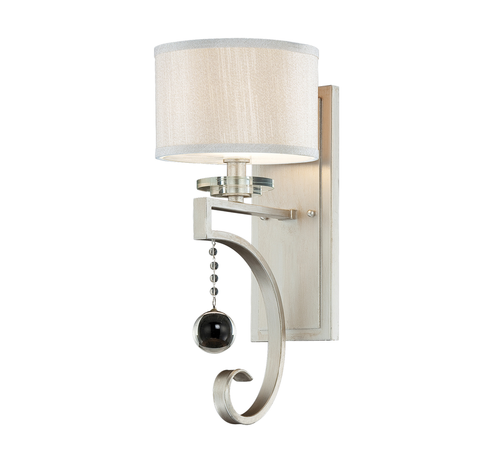 Rosendal 1-Light Wall Sconce in Silver Sparkle