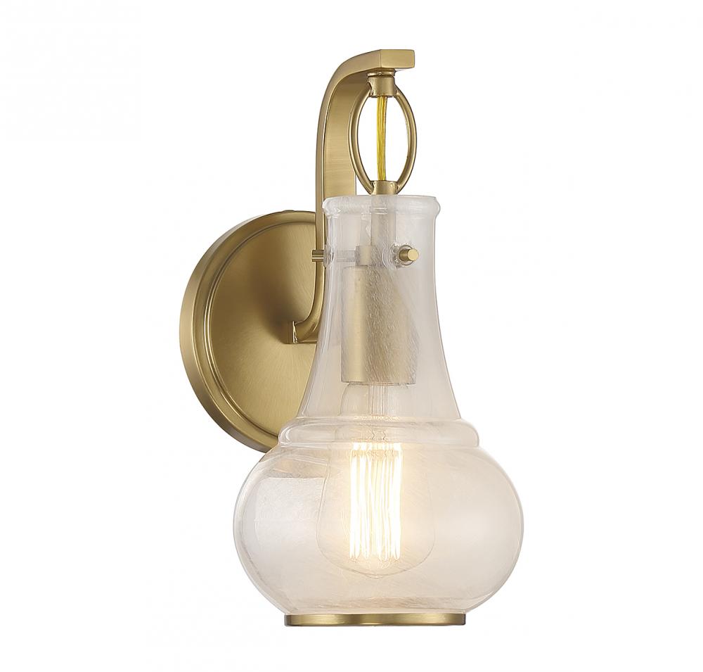 Adams 1-Light Wall Sconce in Warm Brass