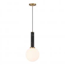 Savoy House 7-2902-1-263 - Callaway 1-Light Pendant in Black Marble with Warm Brass