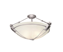 Kalco 4844PS/ALAB - Grande 24 Inch Semi Flush Mount