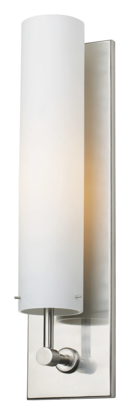 Wall Sconce Regis 13"  Opal Satin Nickel Medium Base Incandescent 60W