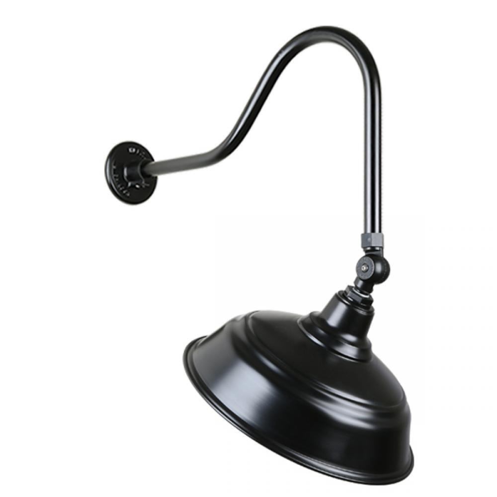 17" Gooseneck Light Warehouse Shade, QSNHL-H Arm, Swivel Knuckle Accessory