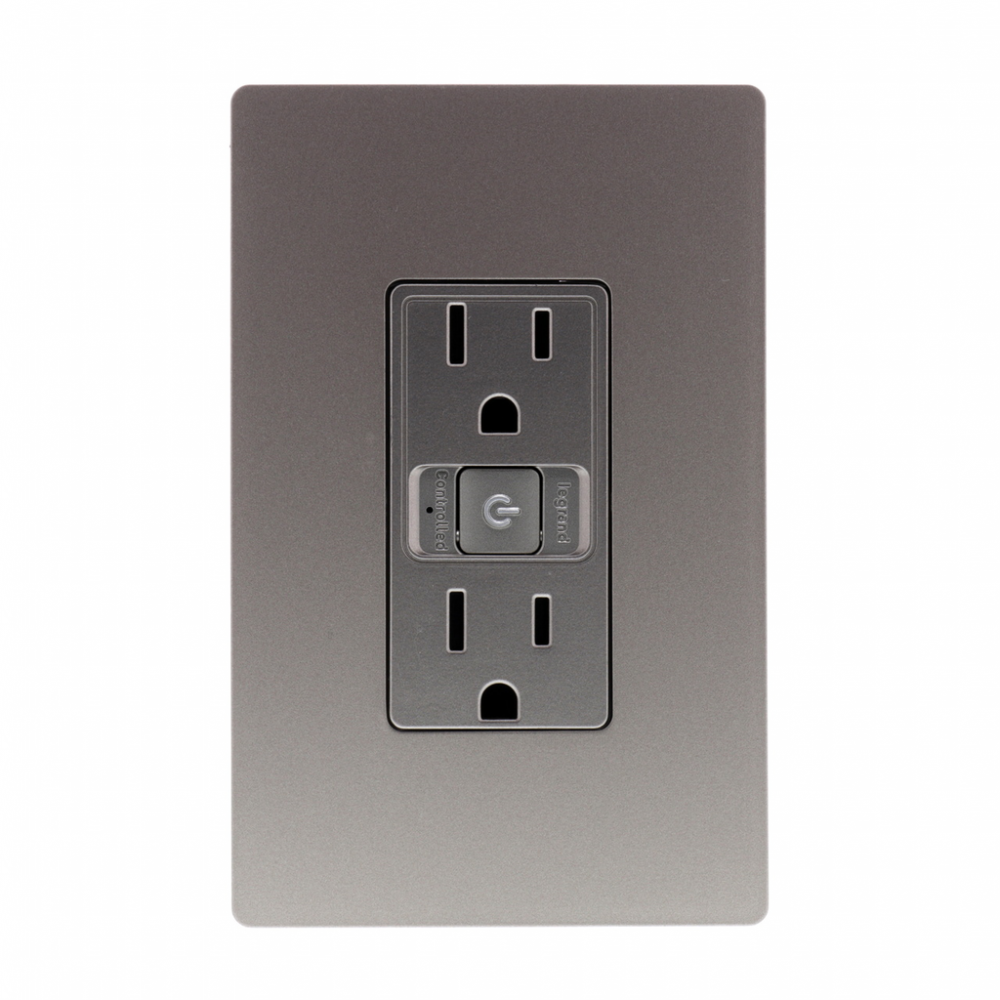 radiant? Smart Outlet, Wi-Fi in Nickel Finish, Nickel