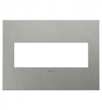 Legrand AD3WP-MS - Extra-Capacity FPC Wall Plate, Brushed Stainless