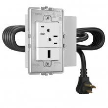 Legrand AD1-RU-W - Furniture Power, Outlet and USB Port, White