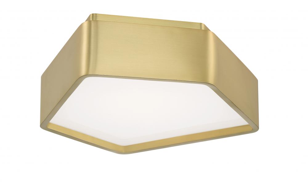 Fenway Flush Mount Light - Satin Brass