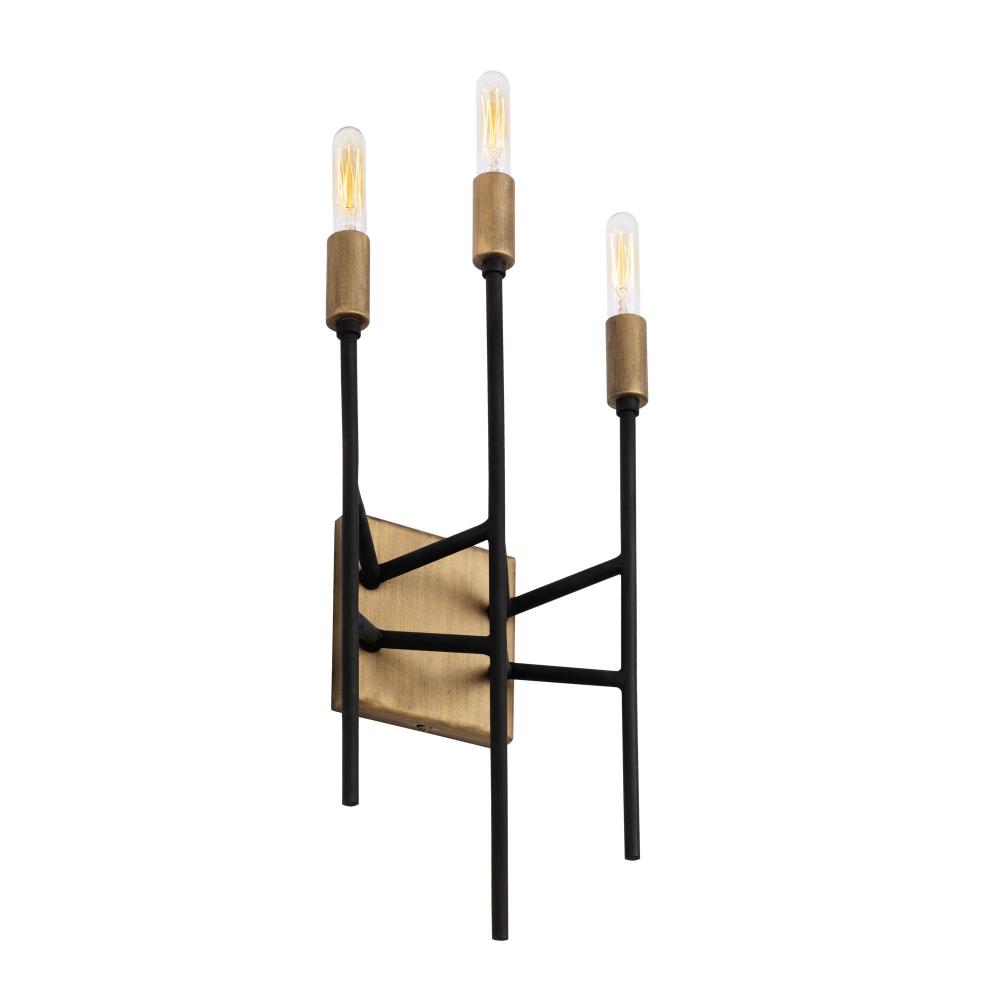 Bodie 3-Lt ADA Sconce - Havana Gold/Carbon