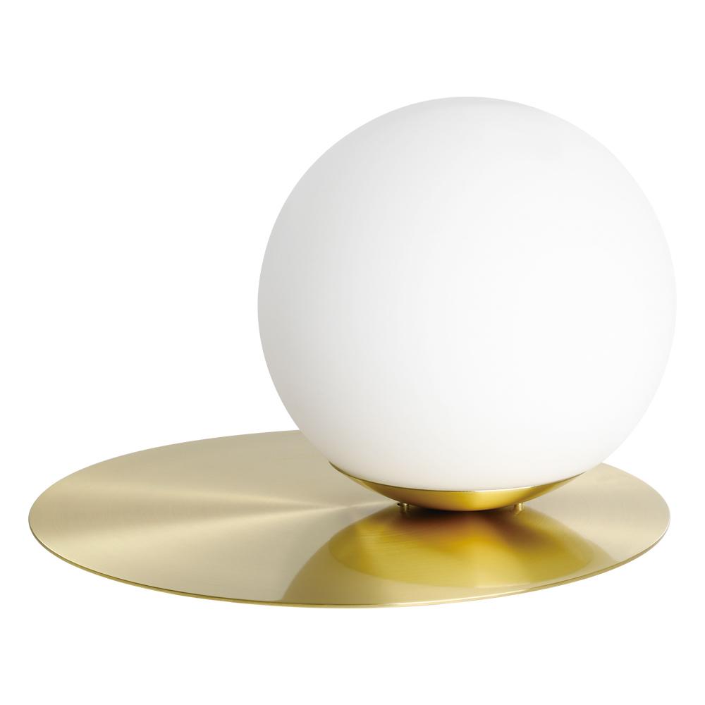 Arenales - 1 LT Table Lamp With a Brushed Brass Finish and White Opal Glass Shade