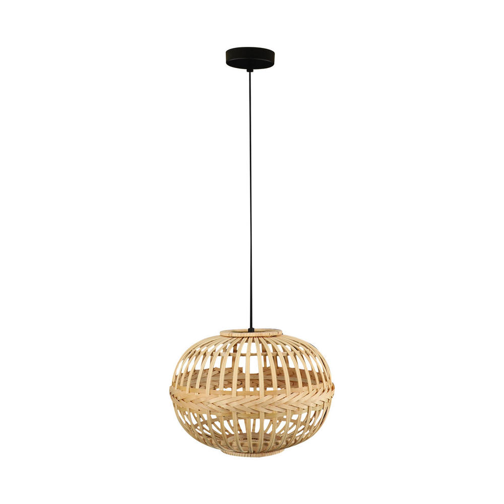 Armsfield - Pendant Brown Finish Wood Shade