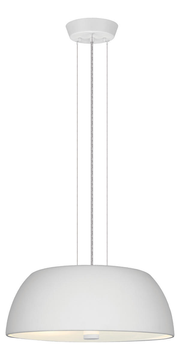 2x60W Pendant w/ White Frosted Painted Aluminum Finish