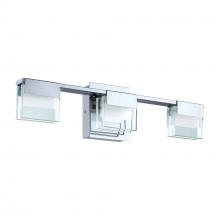 Eglo 203207A - Vicino - 3 LT Integrated LED Bath/Vanity Light with a Chrome Finish and Clear and Satin Glass Shades