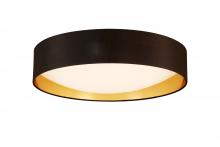 Eglo 204724A - LED Ceiling Light - 20" black exterior and Gold Interior fabric Shade With acrylic diffuser