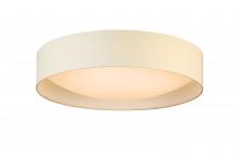 Eglo 204726A - LED Ceiling Light - 20" White Fabric Shade With Acrylic White Diffuser
