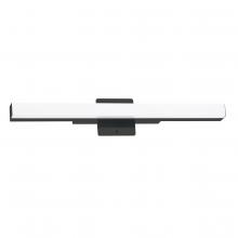 Eglo 205066A - Integrated LED Bath/Vanity Light With a Matte Black Finish and White Acrylic Shade