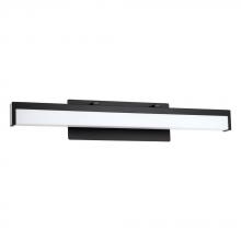 Eglo 205129A - Integrated LED Bath/Vanity Light with a Matte Black Finish and White Acrylic Shade 24.5W