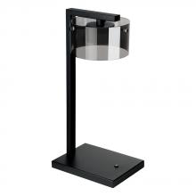 Eglo 39877A - 1 LT Integrated LED Table Lamp With Black Finish and Vaporized Black Transparent Glass Shade