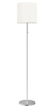 Eglo 82813A - 1x100W Floor Lamp w/ Aluminum Finish & Cream Fabric Shade