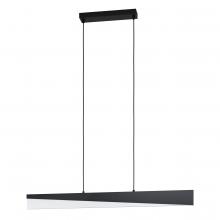 Eglo 99562A - Integrated LED Linear Pendant With Structured Black Finish and White Acrylic Shade