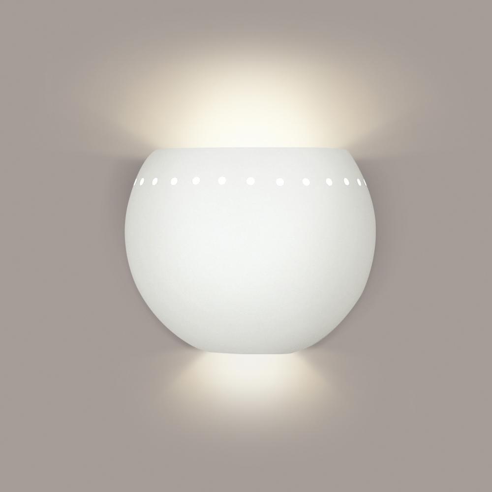 St. Lucia Wall Sconce: Satin White (E26 Base Dimmable LED (Bulb included))
