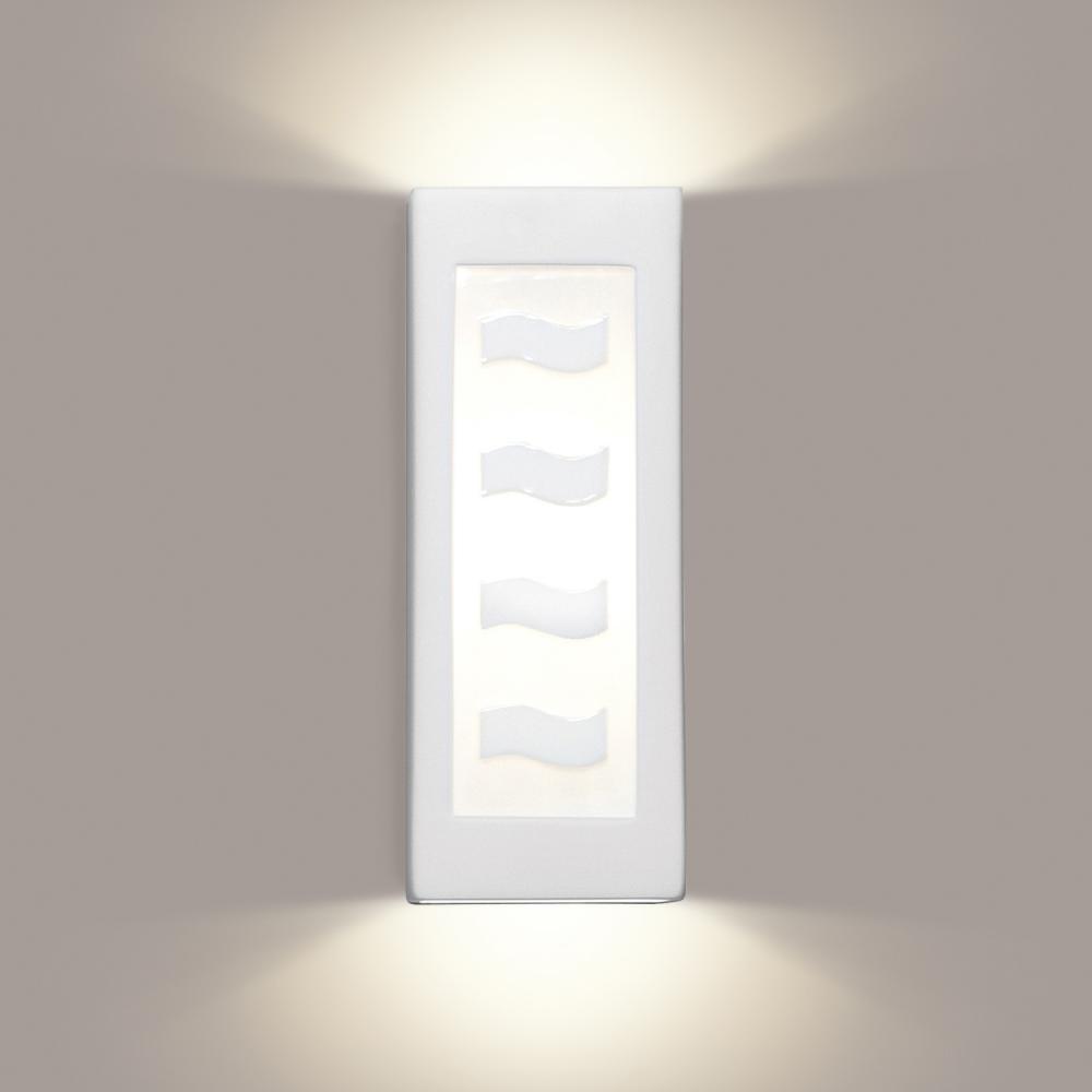 White Serenity Wall Sconce (Wet Sealed Top, E26 Base LED (Bulb included))