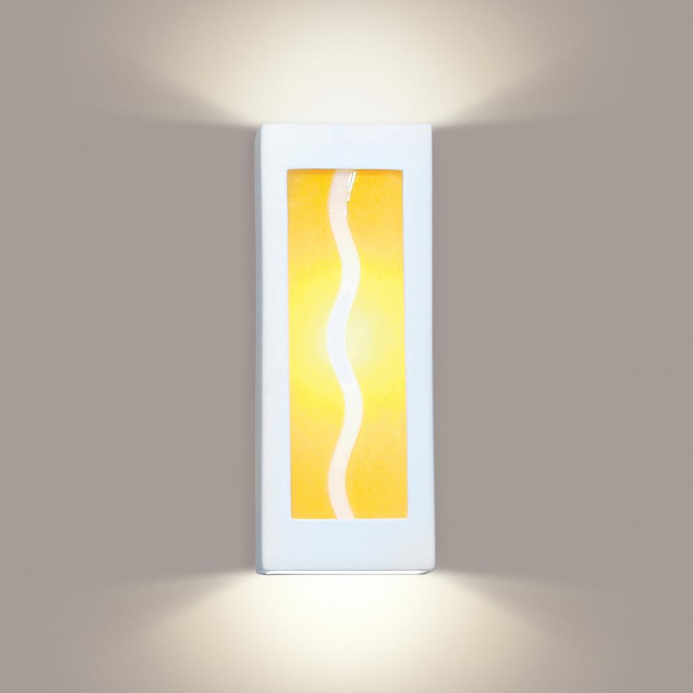 Amber Wave Wall Sconce (Wet Sealed Top, E26 Base LED (Bulb included))