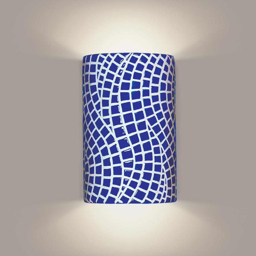 Channels Wall Sconce Cobalt Blue (Wet Sealed Top, E26 Base LED (Bulb included))
